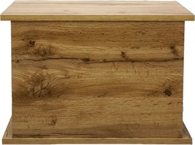 Τραπέζι σαλονιού Nuvele pakoworld sonoma-λευκό 90x50x35εκ