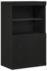 vidaXL Πλαϊνό γραφείο Μαύρο 60 x 37 x 100 εκ. Επεξεργασμένο ξύλο