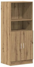 Ντουλάπι Κουζίνας Αρτισιανή Δρυς 57x41,5x131,5 εκ. Επεξεργ.Ξύλο - Καφέ