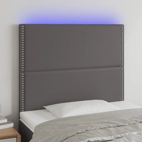 Κεφαλάρι Κρεβατιού LED Γκρι 90x5x118/128 εκ 3122366