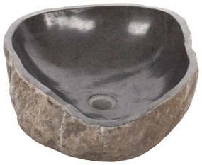 ΝΙΠΤΗΡΑΣ STONE SINK ΛΑΞΕΥΜΕΝΗ ΠΕΤΡΑ ΓΚΡΙ ΑΠΟΧΡΩΣΗ HM4193 55x44x16Υ εκ.