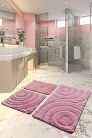 Acrylic Bathmat Set (3 Pieces) Wave - Powder Powder