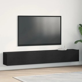 vidaXL Κόγχες τηλεόρασης 2 τεμ Μαύρο Δρύς 100x30x30 εκ Επεξεργασμένο ξύλο