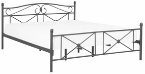 Κρεβάτι Berwyn 817, 140x200, Μέταλλο,  Τάβλες για Κρεβάτι, 146x208x92cm, Λεύκα