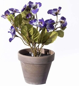Τεχνητό Φυτό Πανσές 9190-6 20x20x19cm Purple Supergreens Πολυέστερ