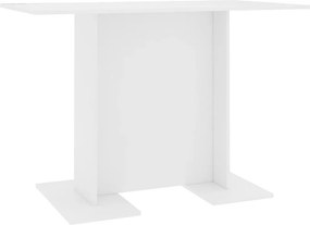 vidaXL Τραπεζαρία Λευκή 110 x 60 x 75 εκ. από Επεξ. Ξύλο