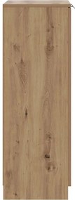 vidaXL Παπουτσοθήκη Αρτισιανή Δρυς 59x35x100,5 εκ. Επεξ. Ξύλο