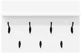 vidaXL Τοίχου Κρεμάστρα Λευκό 60 x 40 x 12 cm Επεξεργασμένο ξύλο
