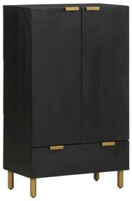 Ντουλάπι Μαύρο 60 x 33 x 110 εκ. από Επεξεργασμένο Ξύλο - Μαύρο