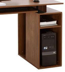 Γραφείο υπολογιστή Liberion pakoworld καρυδί 120x55x76εκ (1 τεμάχια)