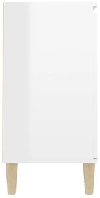 Ραφιέρα Γυαλιστερή Λευκή 103,5 x 35 x 70 εκ. από Μοριοσανίδα - Λευκό