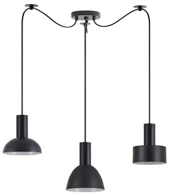 Φωτιστικό Οροφής Adept Flex 77-8914 40x40x300cm 3xE27 60W Black Homelighting