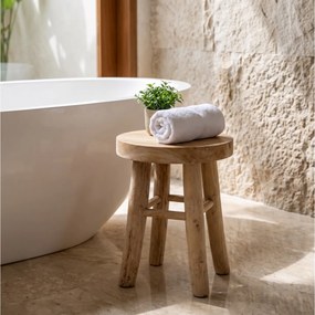 ΣΚΑΜΠΌ &amp; ΠΟΥΦ STOOL TEAK WOOD H42CM J11300300