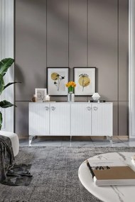 Stewehome κονσόλα mdf με μεμβράνη και πόρτες 160x40x84 cm