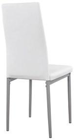 Καρέκλα LADY Μεταλλική με Κάθισμα PU Λευκό 40x48x95εκ. 4αδα 40x48x95 εκ.