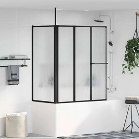 vidaXL Διαχωριστικό ντους Other Μαύρο 120 x 70 x 137 εκ Αλουμίνιο