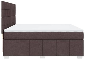 ΚΡΕΒΑΤΙ BOXSPRING ΜΕ ΣΤΡΩΜΑ ΣΚΟΥΡΟ ΚΑΦΕ 200X200 ΕΚ. ΥΦΑΣΜΑΤΙΝΟ 3294078