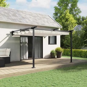 vidaXL Κιόσκι 300 x 300 x 200 cm Κρεμ Πολυεστέρας