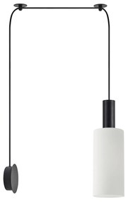 Φωτιστικό Τοίχου - Απλίκα SE21-BL-4-NM1W-GL3 ADEPT TUBE Black Matt Wall Lamp White Glass+ - Γυαλί - 77-8820