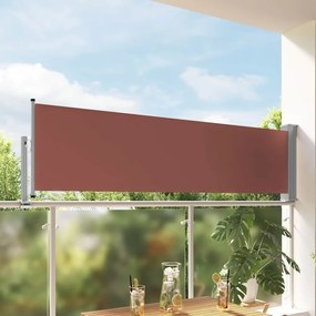 vidaXL Σκίαστρο Πλαϊνό Συρόμενο Βεράντας Καφέ 80 x 300 εκ.