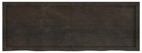 vidaXL Ράφι Τοίχου Σκούρο Καφέ 140x50x(2-4) εκ. Επεξ. Μασίφ Ξύλο Δρυός
