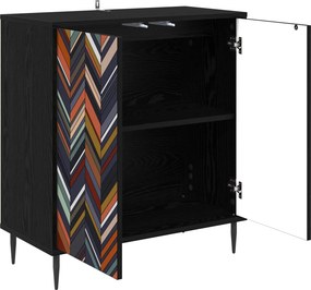 vidaXL Πλαϊνό γραφείο OMMEN Μαύρη Δρυς 69 x 33 x 76 εκ.