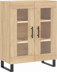 vidaXL Ντουλάπι Sonoma δρυς 69,5 x 34 x 180 εκ. από Επεξεργασμένο Ξύλο