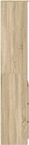 vidaXL Ντουλάπι Sonoma δρυς 37,5x35x180 εκ. Επεξεργασμένο Ξύλο
