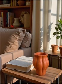 Stewehome Διακοσμητικό βάζο από μαύρο γύψο για μοντέρνο γραφείο