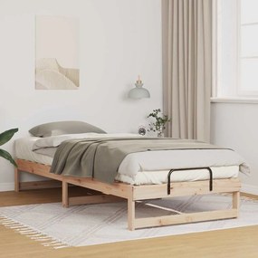 Σκελετός Κρεβατιού Καφέ 100 x 220 cm Στερεά ξυλεία πεύκου