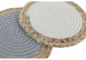 Σουπλά DKD Home Decor Άτομο βαμβάκι ίνα (20 x 20 x 1 cm) (x2)