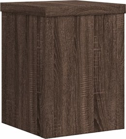 vidaXL Βάσεις Φυτών 2 Τεμ. Καφέ Δρυς 15x15x20 εκ. Επεξεργασμένο Ξύλο