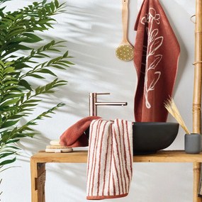 Πετσέτες Makena 06 (Σετ 2τμχ) Brown Kentia Σετ Πετσέτες 50x90cm 100% Βαμβάκι