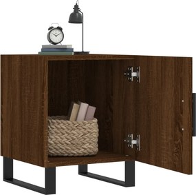 vidaXL Κομοδίνα 2 τεμ. Καφέ Δρυς 40 x 40 x 50 εκ. από Επεξεργ. Ξύλο
