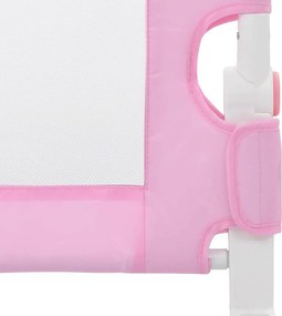 vidaXL Μπάρα Κρεβατιού Προστατευτική Ροζ 180 x 42 εκ. από Πολυεστέρα