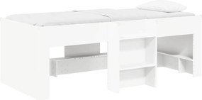 vidaXL Κρεβάτι Υψηλού Στυλ για Παιδιά 2 pcs Λευκό Επεξεργασμένο Ξύλο