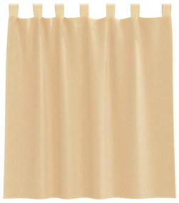 vidaXL Κουρτίνες Voile με βρόχους 2 τεμάχια Άμμος 140x140 cm