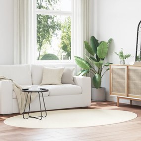 vidaXL Χαλί 'HUARTE' Κρεμ 160x230 εκ. Οβάλ