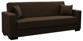 Καναπές-κρεβάτι με αποθηκευτικό χώρο τριθέσιος Vox καφέ ύφασμα 215x85x80εκ Υλικό: FABRIC - PLASTIC LEGS - METAL FRAME 328-000011