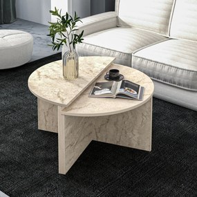 Τραπεζάκι Σαλονιού Τραβερτίνη CRETRO 70x38x51.8