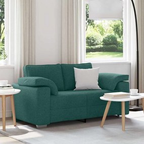 vidaXL Καναπές με μαξιλάρι Σκούρο Πράσινο 160 x 77 x 82 εκ ύφασμα
