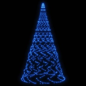 vidaXL Χριστουγεννιάτικο Δέντρο για Ιστό Σημαίας 1400 LED Μπλε 500 εκ.