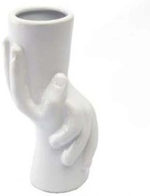 Βάζο Hands 014.OR1952 17cm White Ceramic