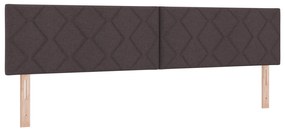 vidaXL κρεβάτι Box Spring με στρώμα  Καφέ 200x200 εκ Υφασμάτινο