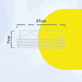 Επιτοίχιο Ράφι Κουζίνας και Μπάνιου 27x10x7cm Άσπρο ή Μαύρο - Άσπρο