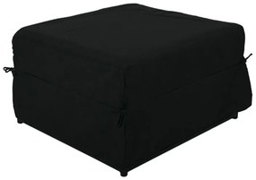 WOODWELL LOGAN Σκαμπό - Κρεβάτι, Σαλονιού - Καθιστικού, Στρώμα 7cm, Ύφασμα Μαύρο 72x65x42cm Bed:72x180x42cm Ε9597,10