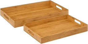 Δίσκοι Σερβιρίσματος (Σετ 2τμχ) F-V Lot Of2 Bamboo Tray 189700