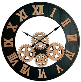 Ρολόι τοίχου Graniz Inart μέταλλο σε μαύρη απόχρωση 60x3x60εκ