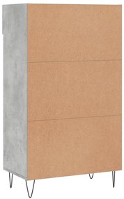 Παπουτσοθήκη Γκρι Σκυροδέματος 60x35x105 εκ. από Επεξεργ. Ξύλο - Γκρι