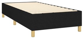 ΚΡΕΒΑΤΙ BOXSPRING ΜΕ ΣΤΡΩΜΑ &amp; LED ΜΑΥΡΟ 90X200 ΕΚ. ΥΦΑΣΜΑΤΙΝΟ 3135647